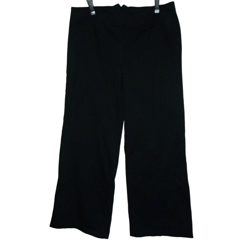 Basic Threads XL x 30" Black Side Leg Slit Pants back zipper mid rise